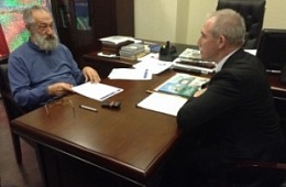 Встреча Губернатора Ульяновской области С.И.Морозова и первого вице-президента РГО А.Н.Чилингарова